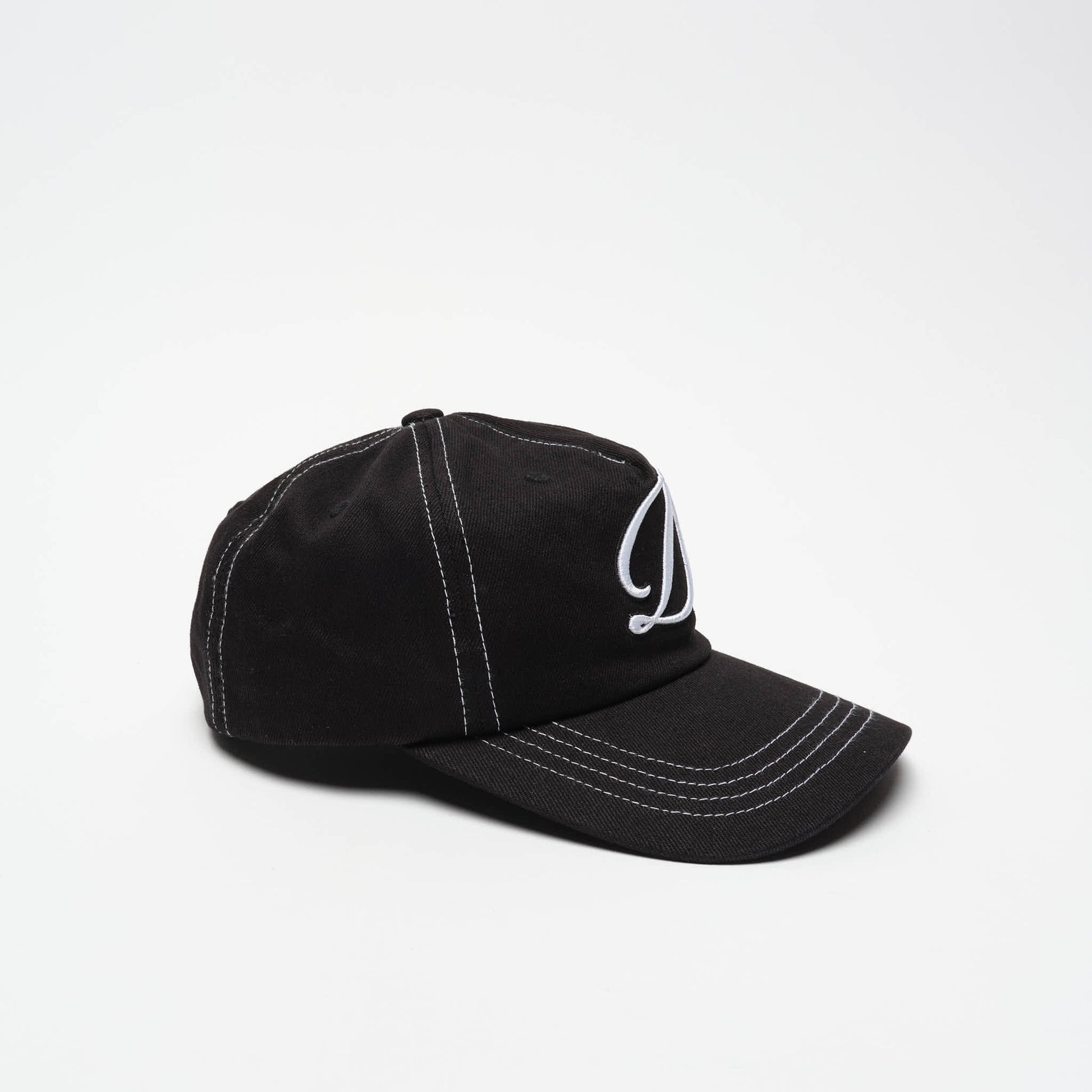 DIME MTL - Cursive Denim Worker Cap (Black Washed)