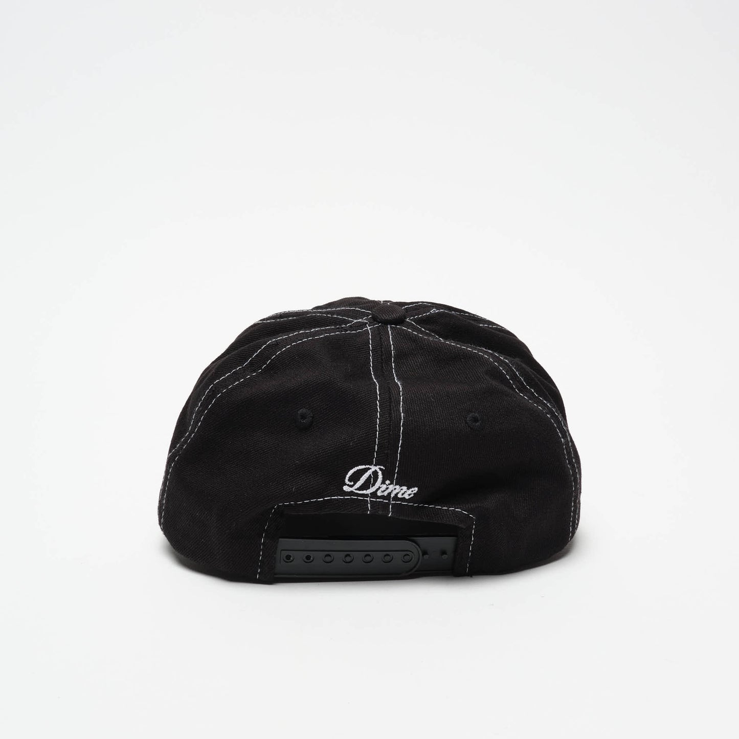 DIME MTL - Cursive Denim Worker Cap (Black Washed)