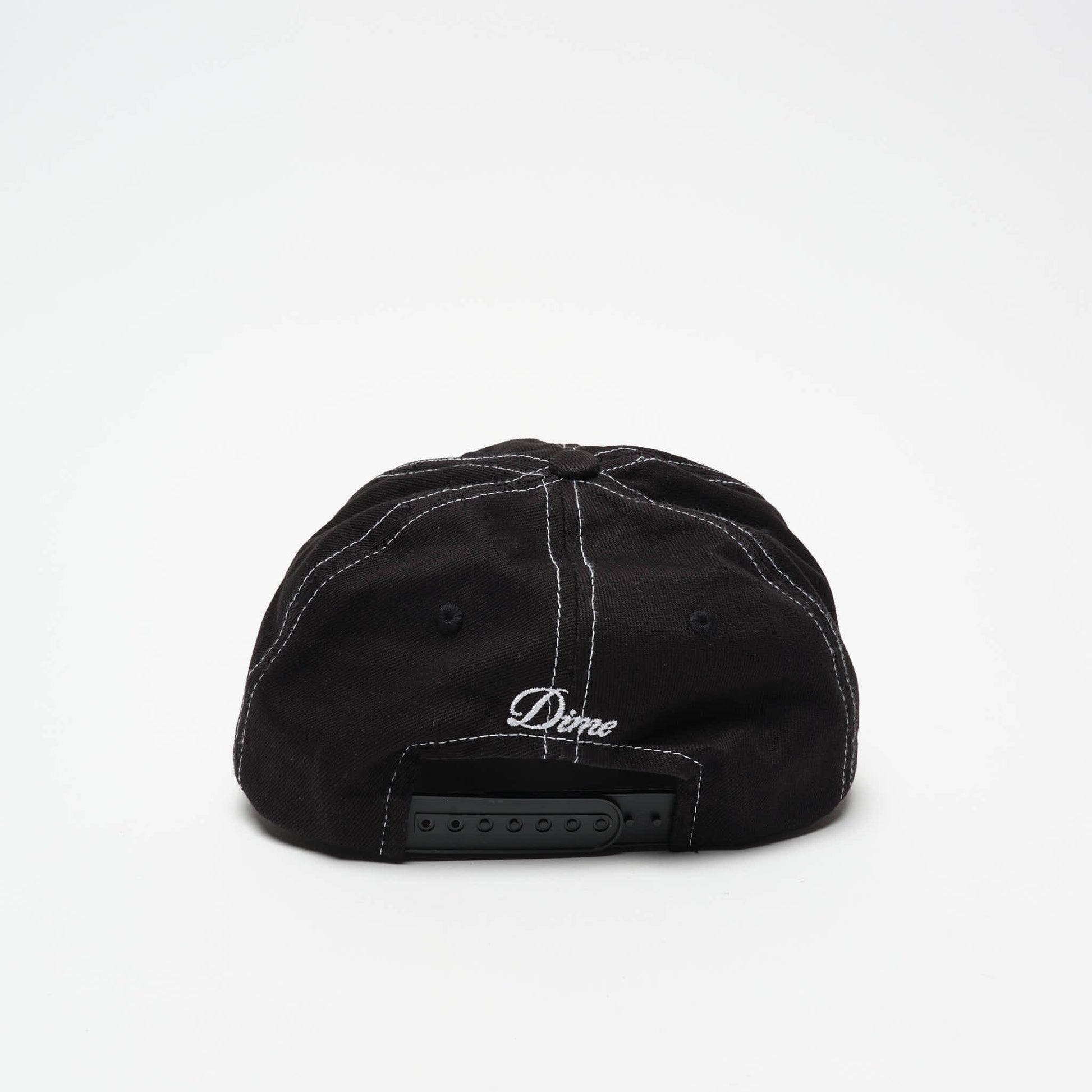 DIME MTL - Cursive Denim Worker Cap (Black Washed)