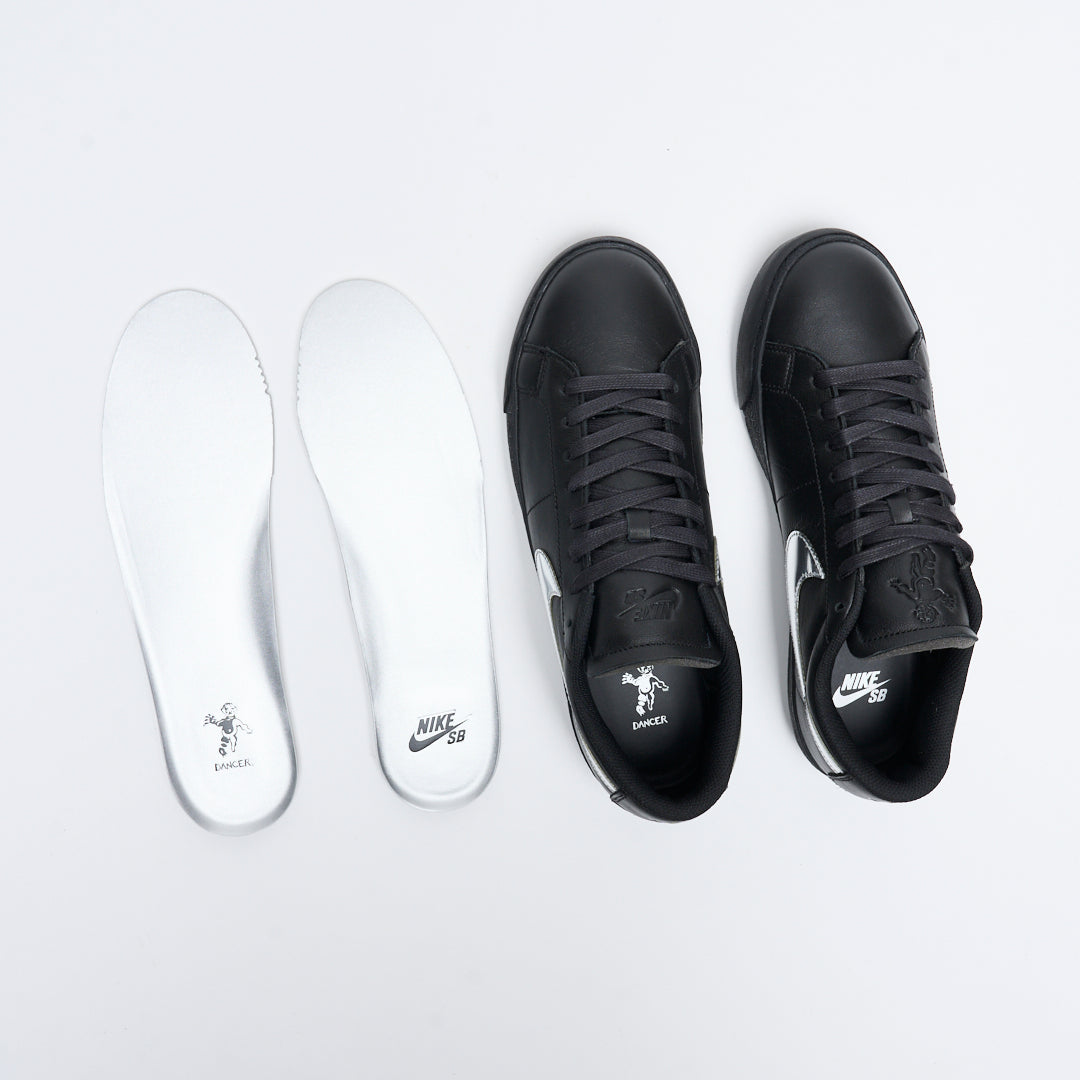 Dancer Skateboards x Nike SB - Zoom Blazer Low (Black/Metallic Silver) QS
