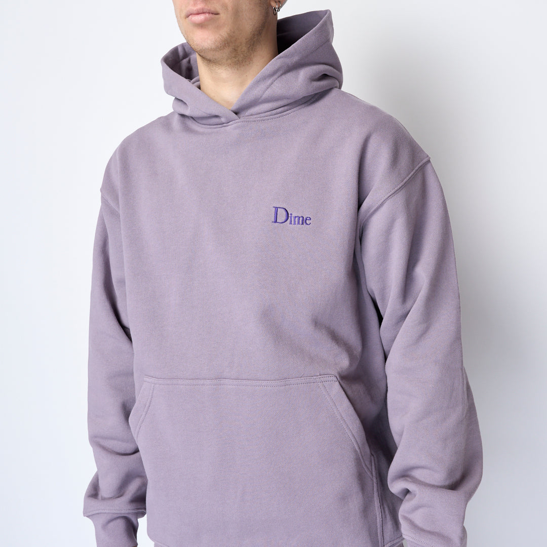 Dime - Classic Small Logo Hoodie (Plum Gray)