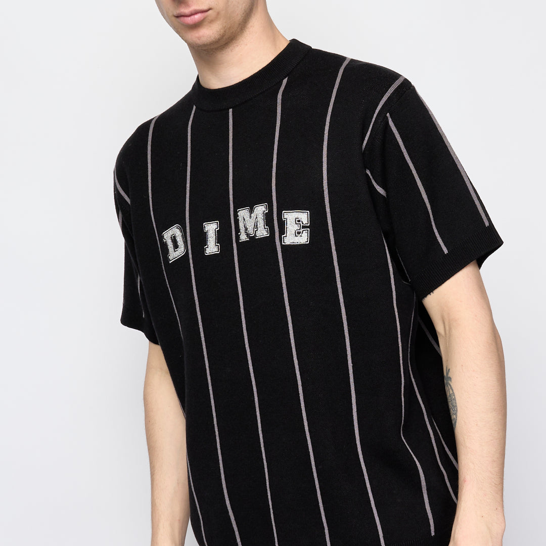 Dime - Striped SS Knit (Black)