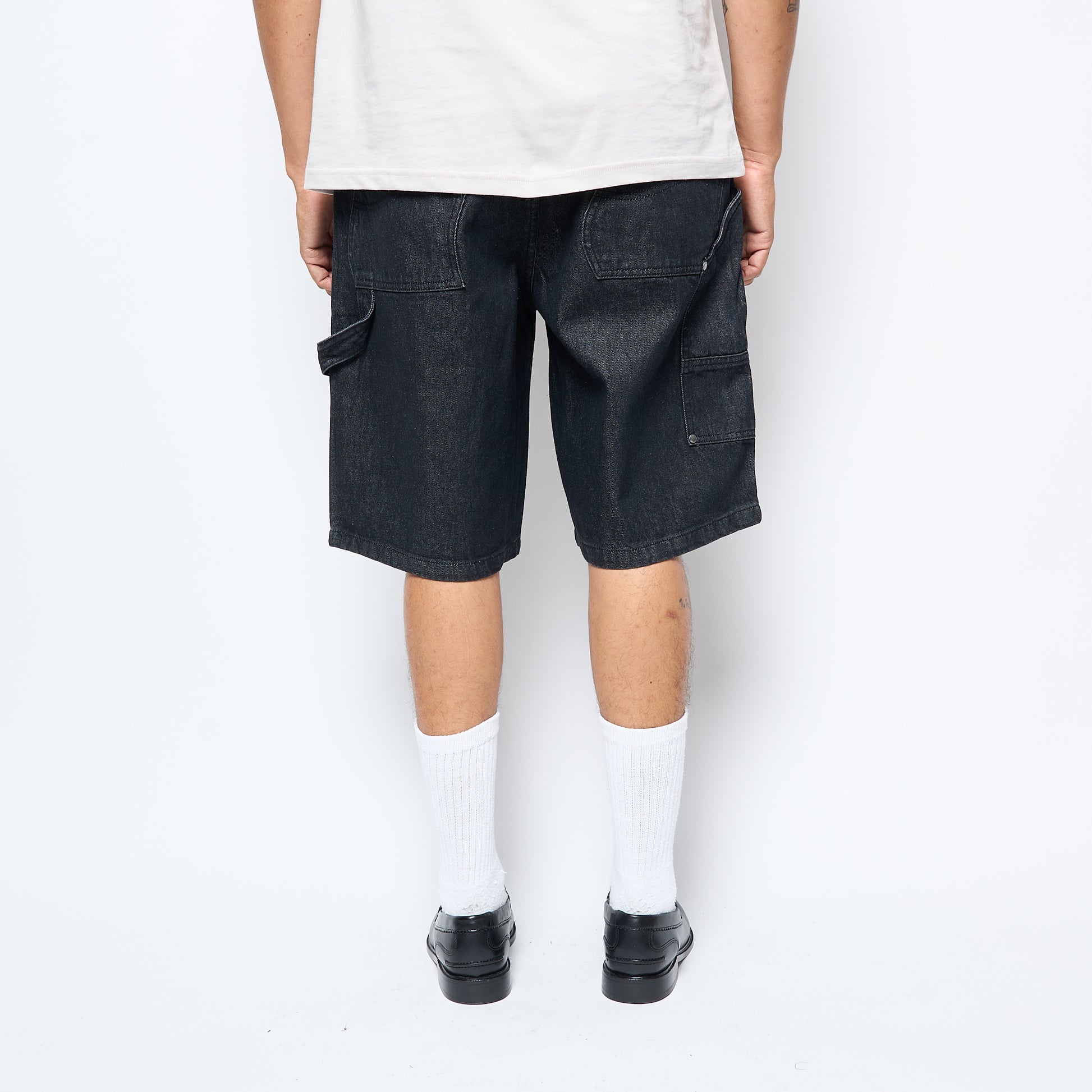 Dime MTL - Carpenter Denim Shorts (Black Washed)