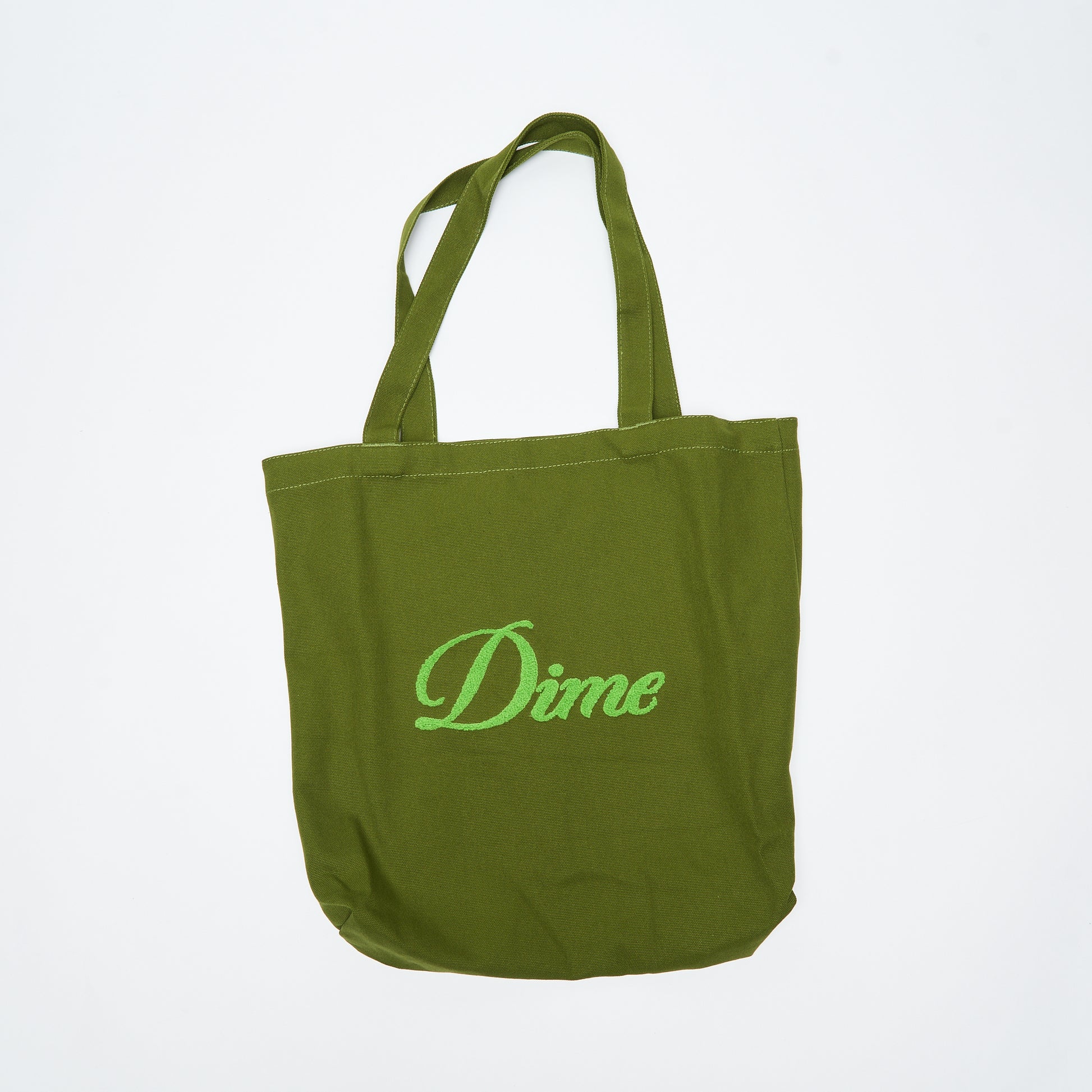Dime MTL - Cursive Chenille Tote Bag (Grass)