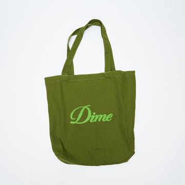 Dime MTL - Cursive Chenille Tote Bag (Grass)
