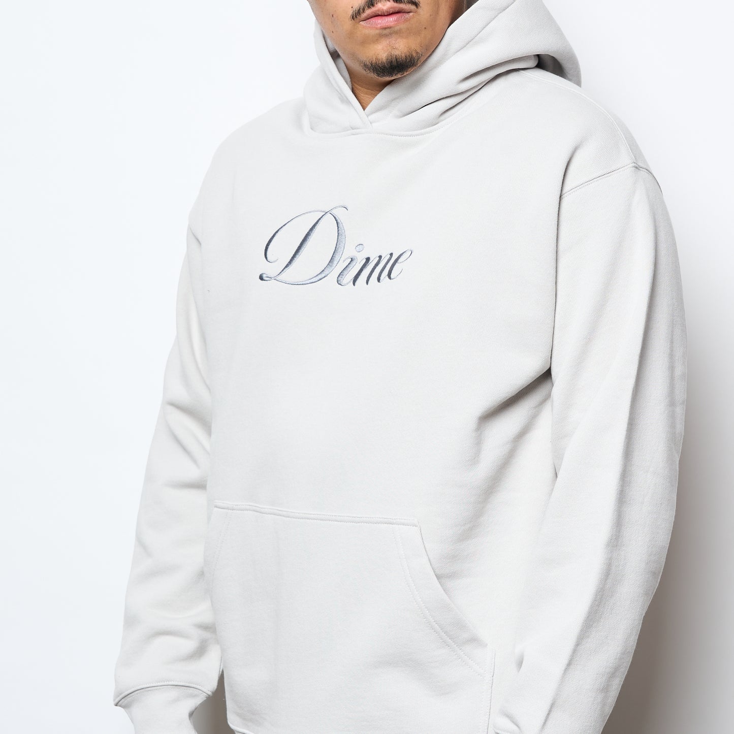Dime MTL - Cursive Hoodie (Cement)