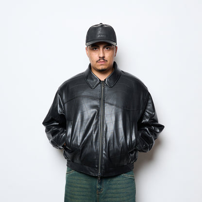 Dime MTL - Debossed Wavy Jacket (Black)