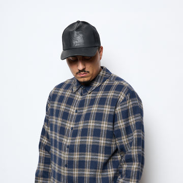 Dime MTL - Plaid Flannel Shirt (Navy)