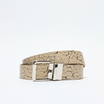 Dime MTL - Reversible Leather Belt (Beige/Brown)