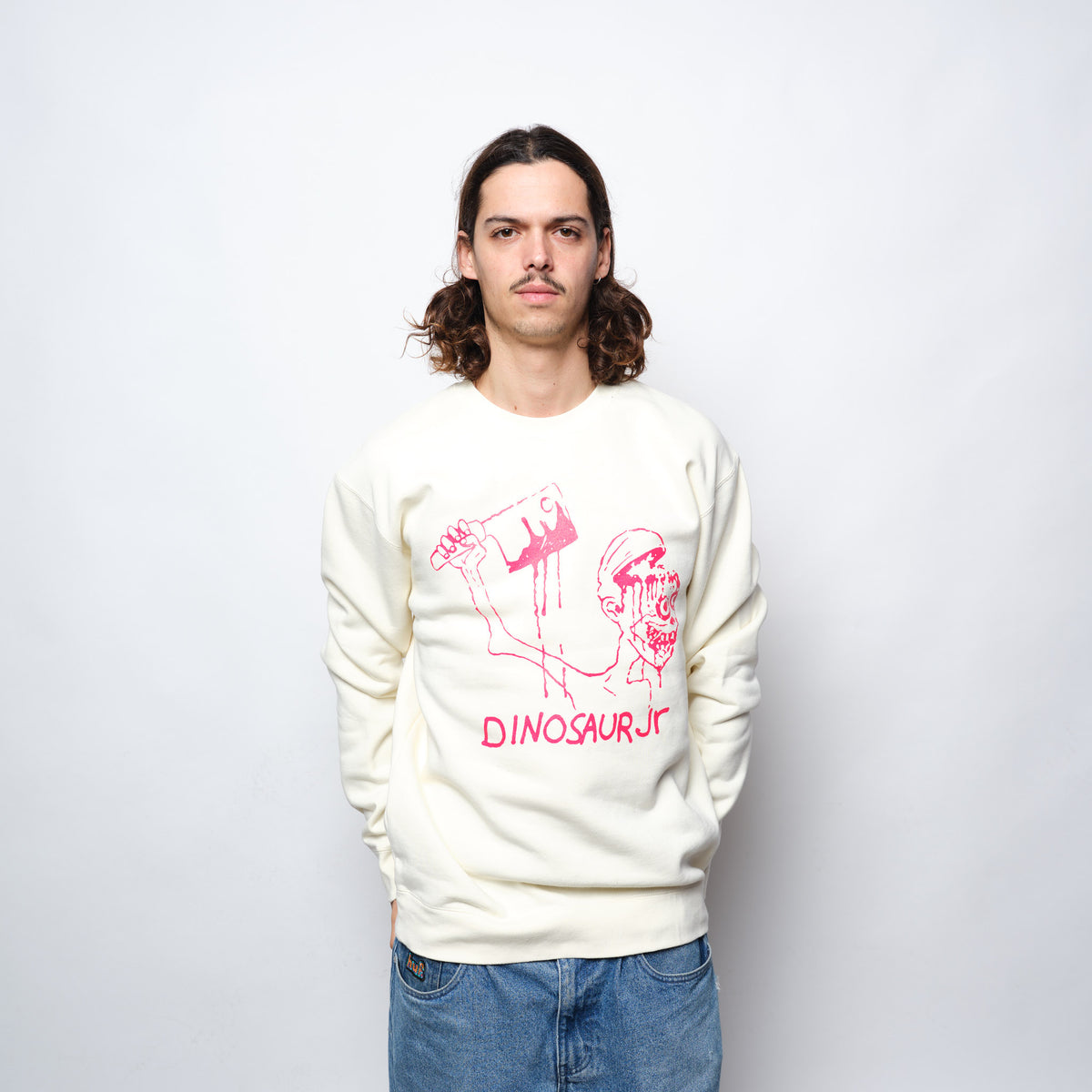 Dinosaur Jr x Color Bars Start Choppin Crewneck Bone