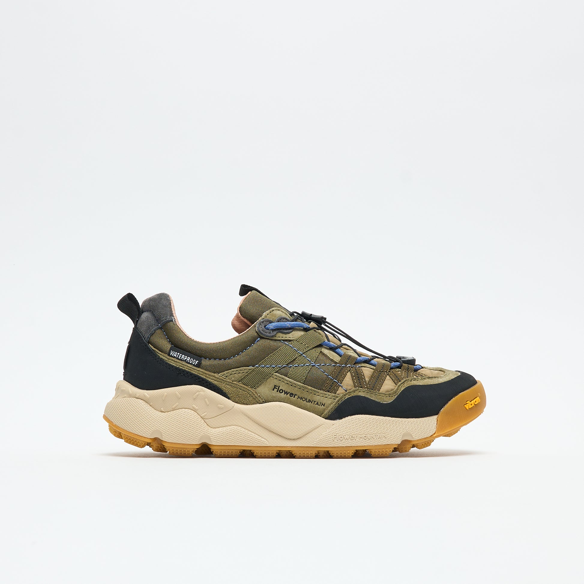 Flower Mountain - Iwano 2 Uni Suede/Nylon Fabric (Military/Black)