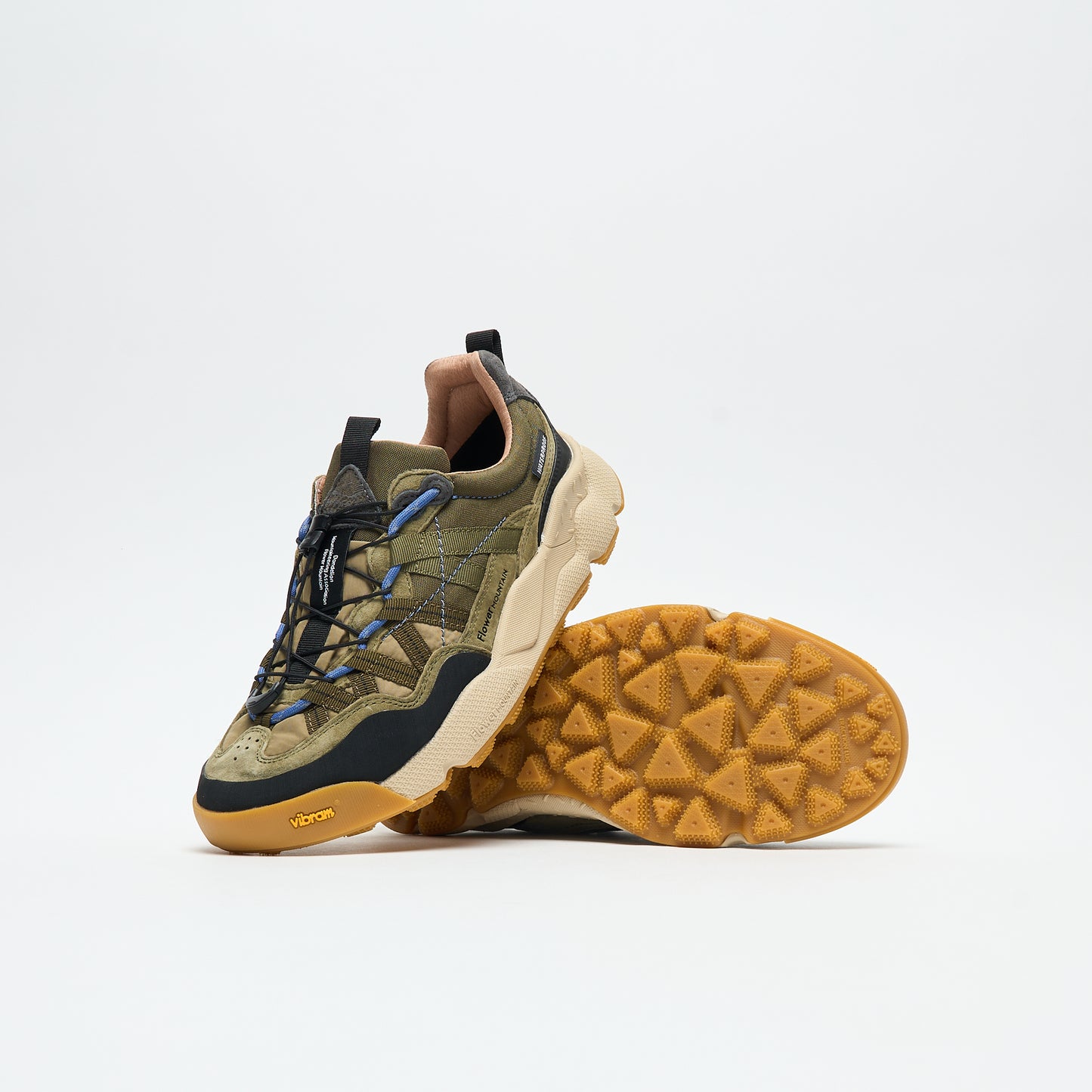 Flower Mountain - Iwano 2 Uni Suede/Nylon Fabric (Military/Black)