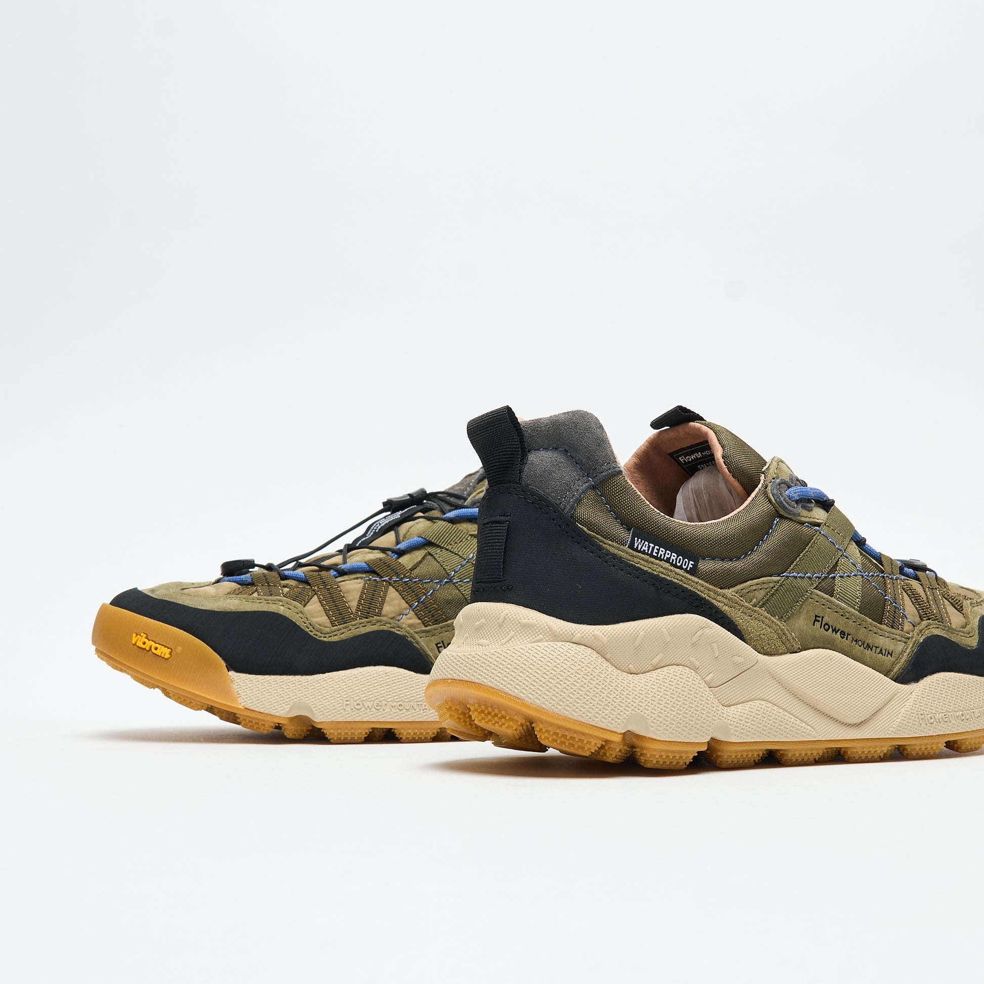 Flower Mountain - Iwano 2 Uni Suede/Nylon Fabric (Military/Black)