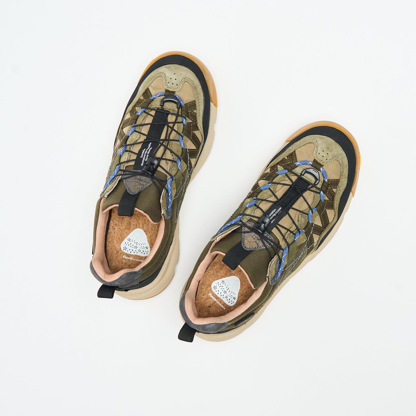 Flower Mountain - Iwano 2 Uni Suede/Nylon Fabric (Military/Black)