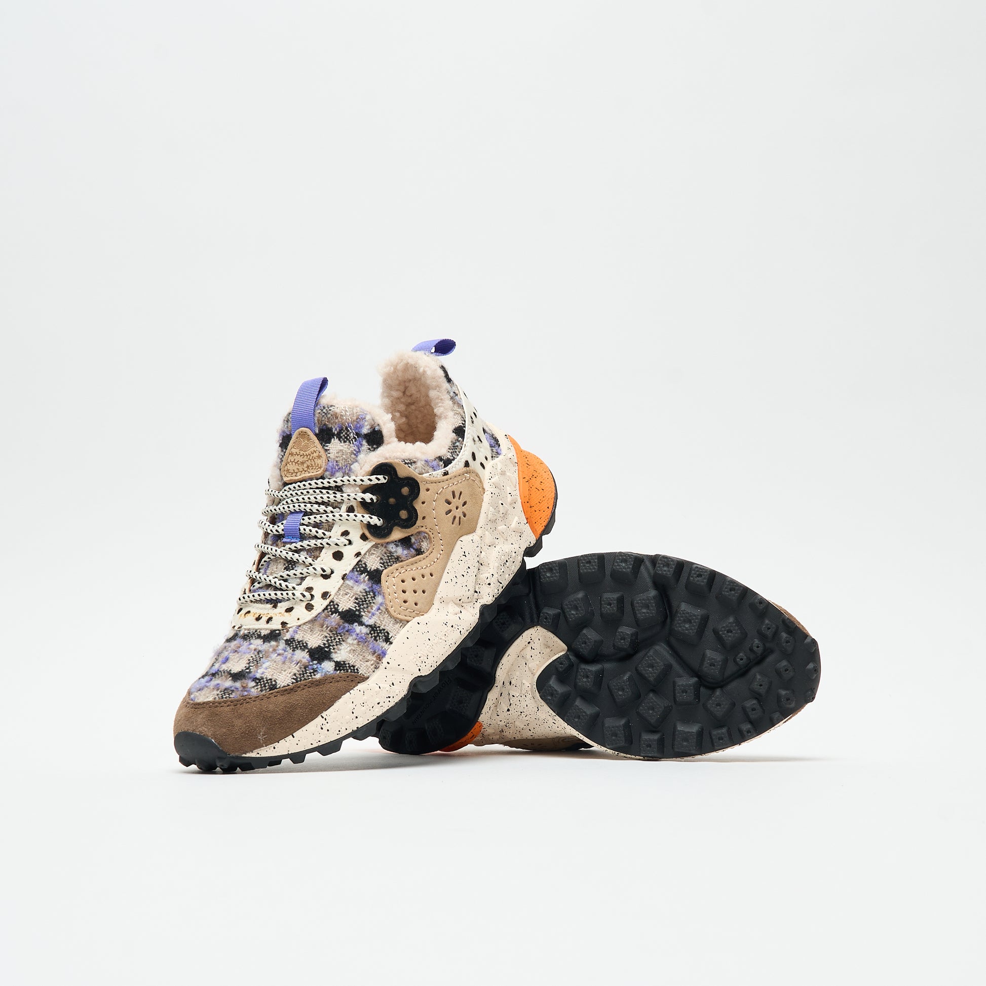 Flower Mountain - Kotetsu Woman Suede/Woolen Knitting/Insole Shearling (Dark Grey)