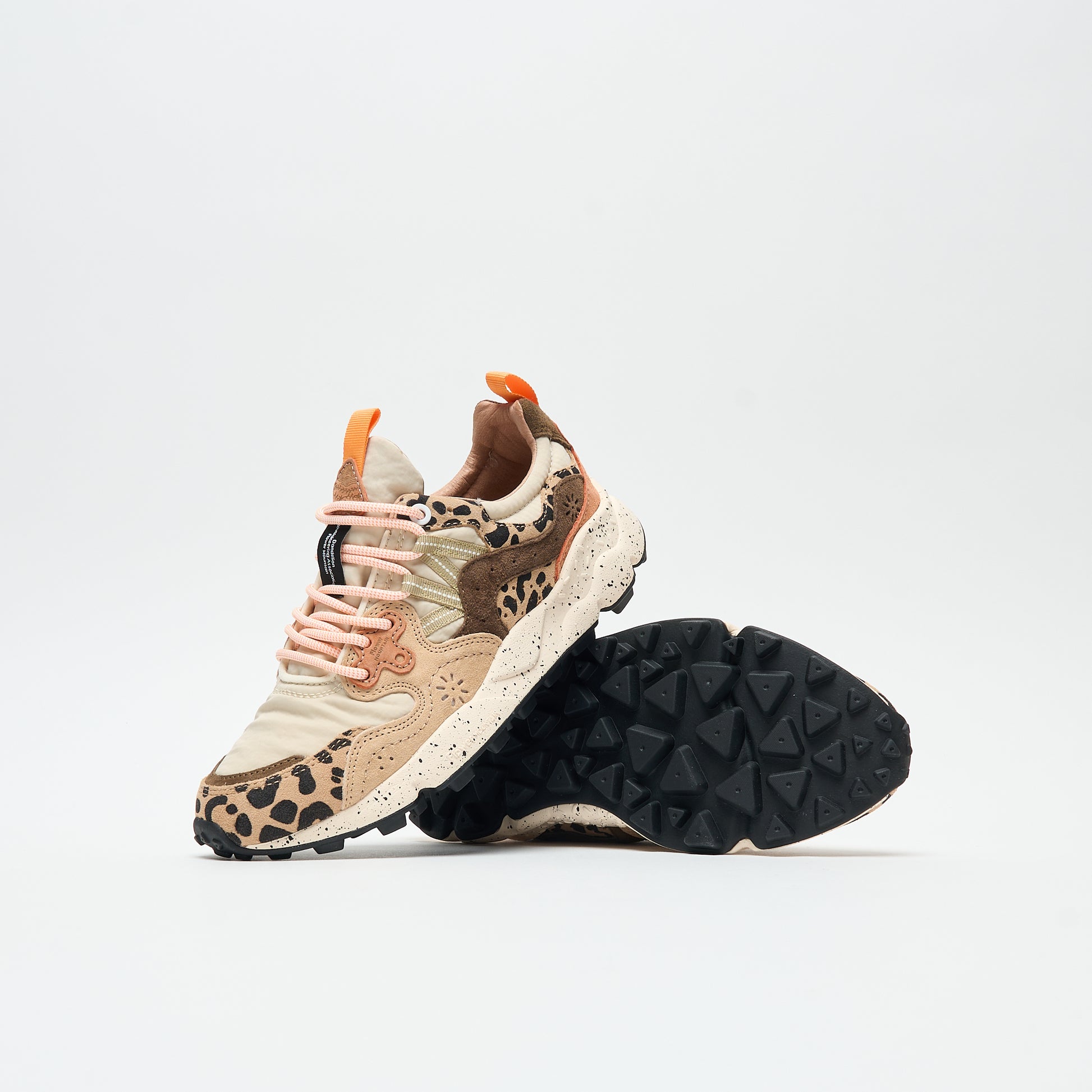 Flower Mountain - Yamano 3 Uni Suede/Print/Nylon (Beige/Milk/Light Brown)