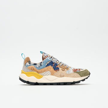 Flower Mountain - Yamano 3 Woman Suede/Jacquard (Flower Print/Cloud Grey)