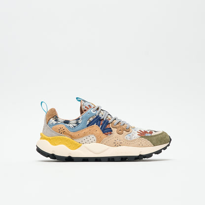 Flower Mountain - Yamano 3 Woman Suede/Jacquard (Flower Print/Cloud Grey)