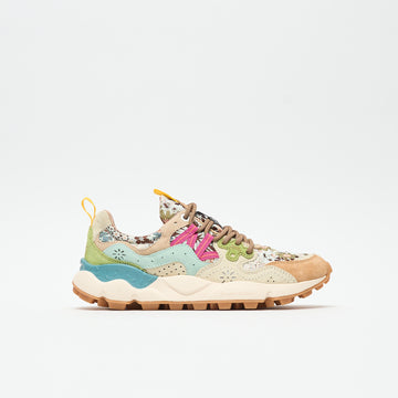 Flower Mountain - Yamano 3 Woman Suede/Jacquard (Flower Print/Cream Beige)