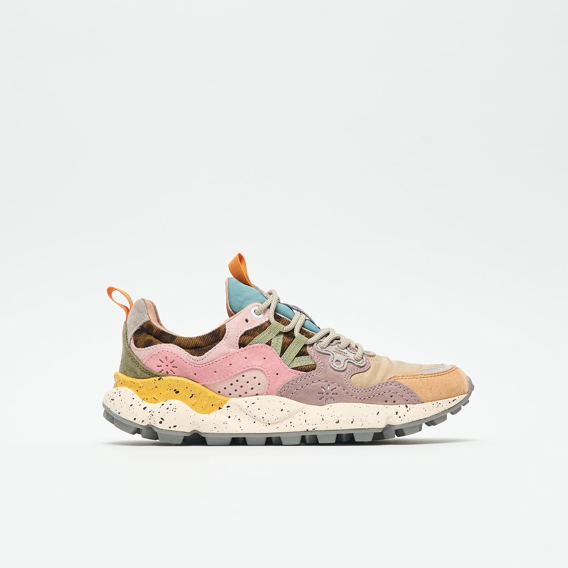Flower Mountain - Yamano 3 Woman Suede/Knitted Fabrics Leopard (Light Mustard)