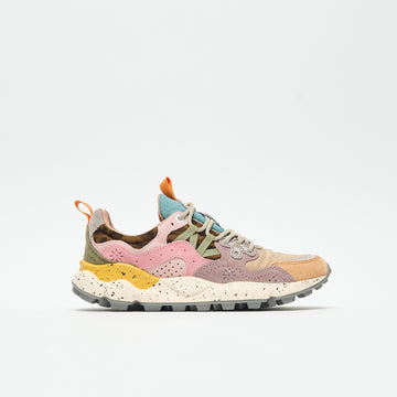 Flower Mountain - Yamano 3 Woman Suede/Knitted Fabrics Leopard (Light Mustard)