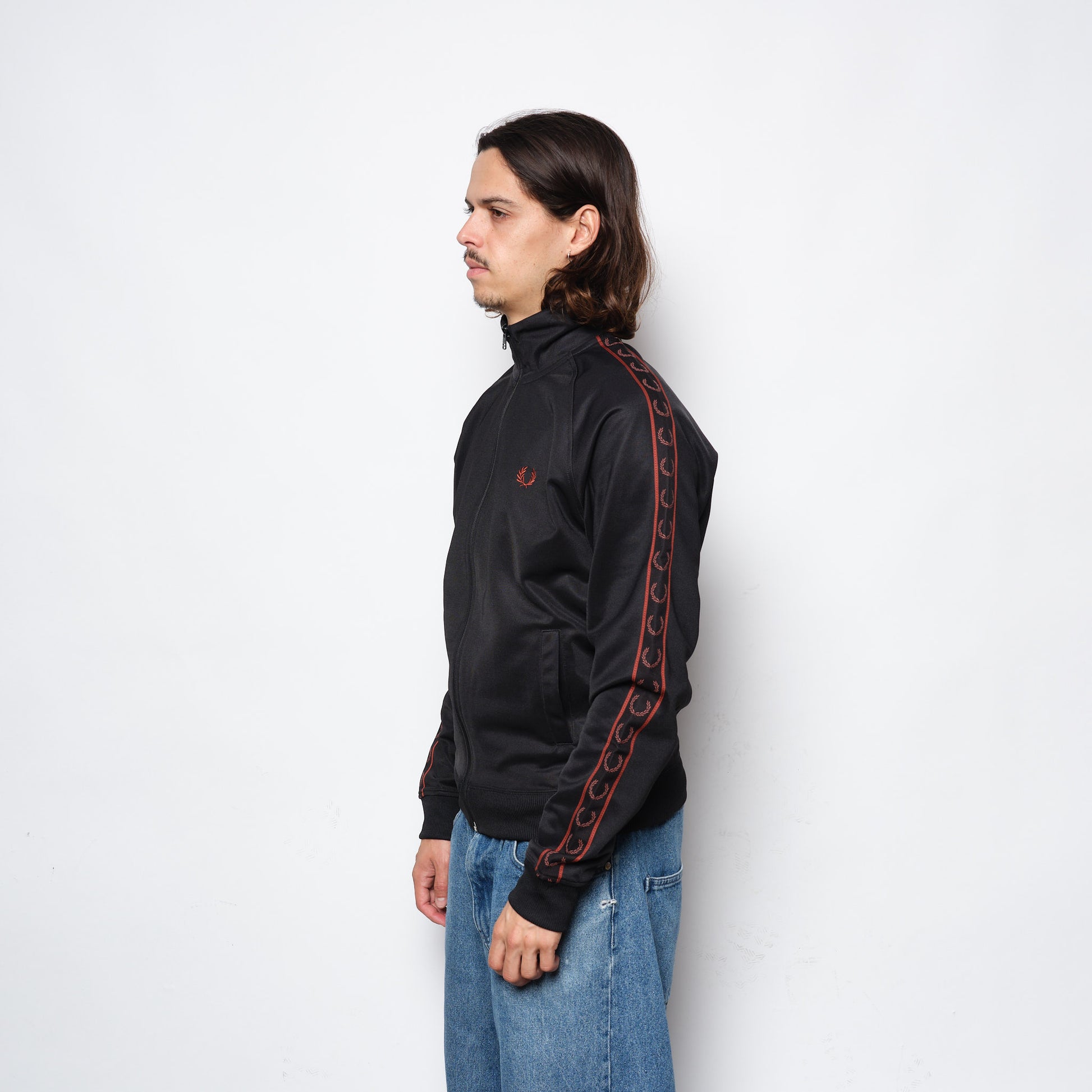 Fred Perry - Contrast Tape Track Jacket Black