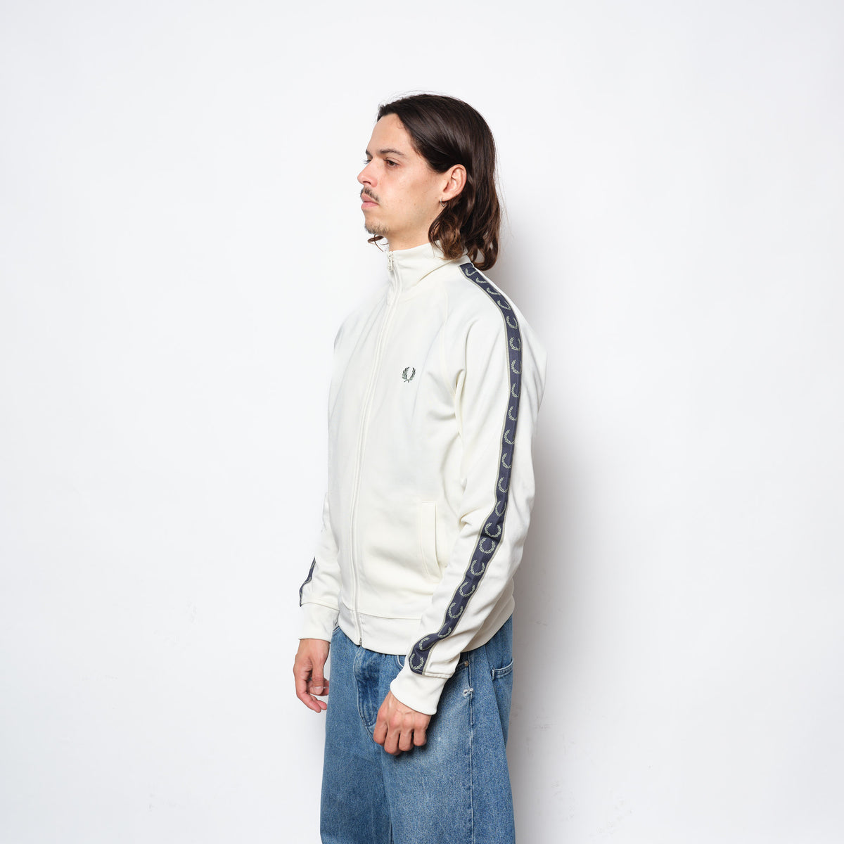 Fred Perry - Contrast Tape Track Jacket Ecru