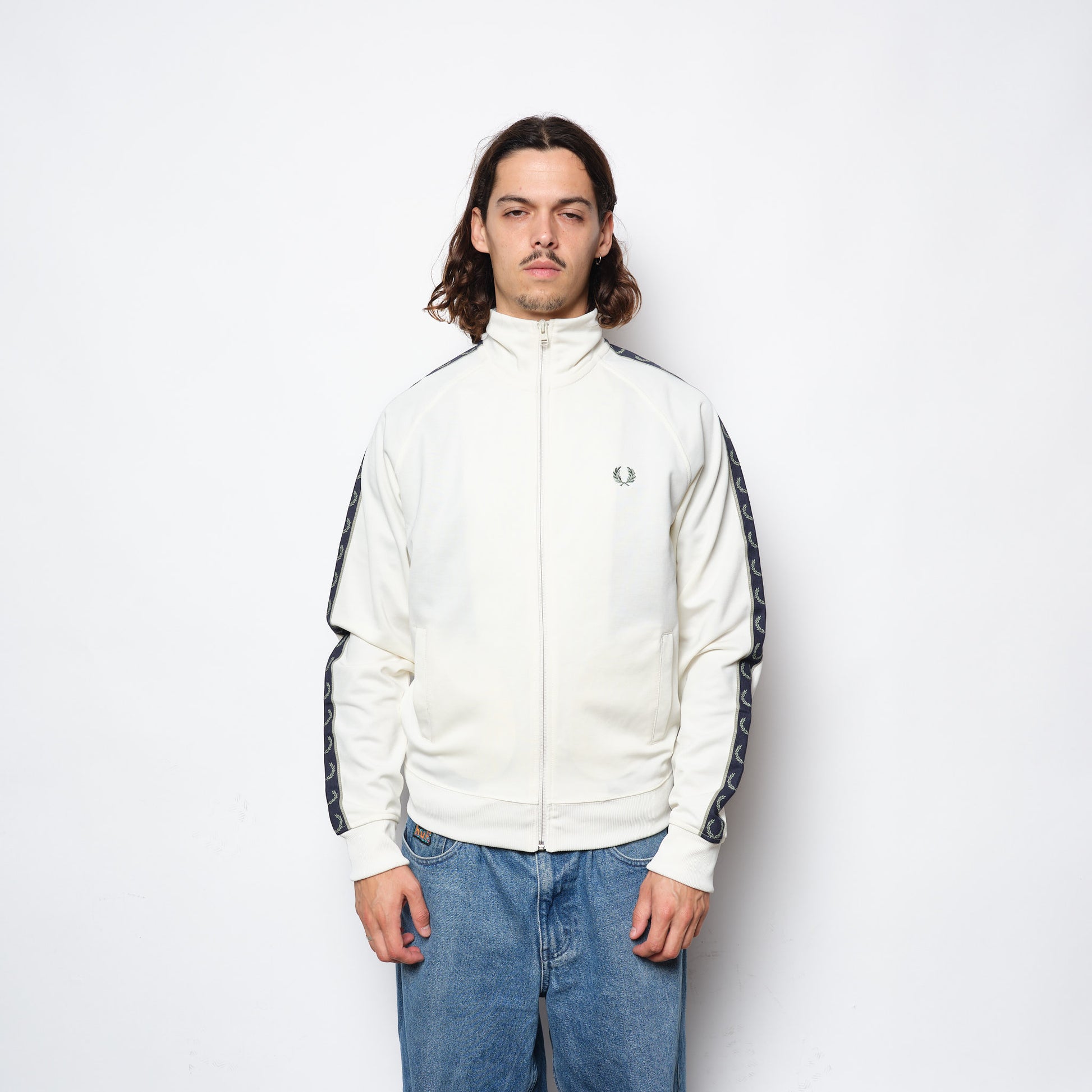Fred Perry - Contrast Tape Track Jacket Ecru