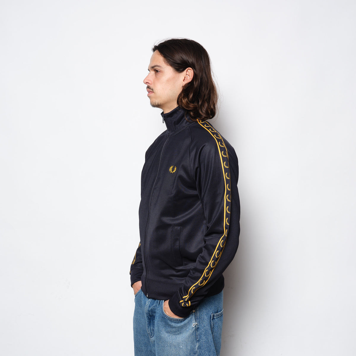 Fred Perry - Contrast Tape Track Jacket Navy