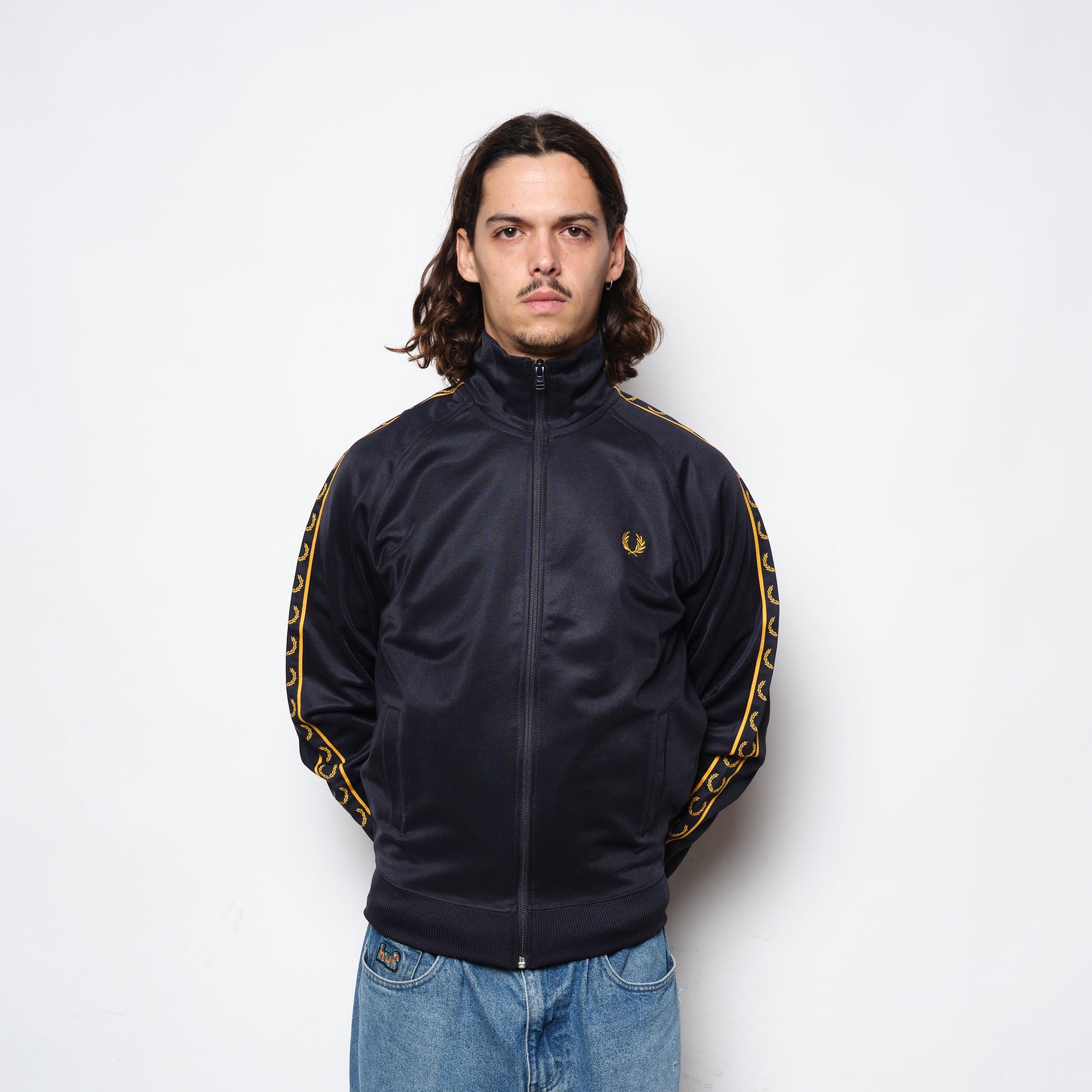 Fred Perry - Contrast Tape Track Jacket Navy