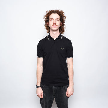 Fred Perry - Twin Tipped Polo Shirt Black