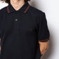 Fred Perry - Twin Tipped Polo Shirt Black/Ecru/Green