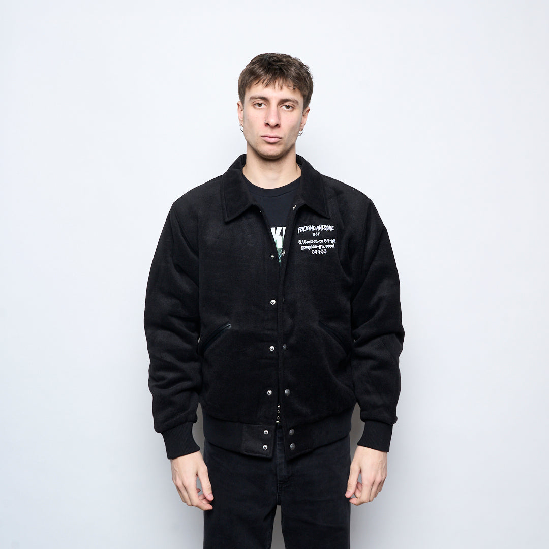 Fucking Awesome - Korea Bar Varsity Jacket (Black)