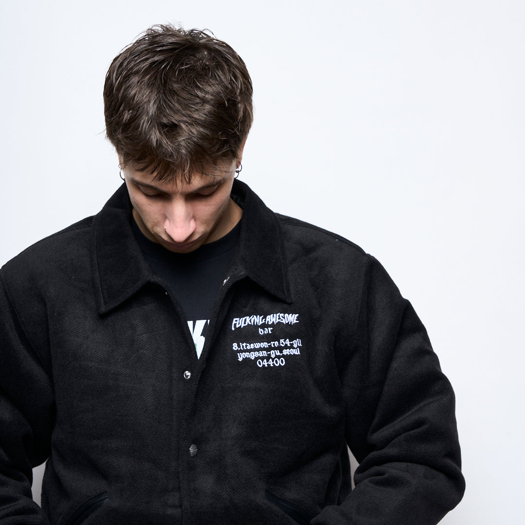 Fucking Awesome - Korea Bar Varsity Jacket (Black)