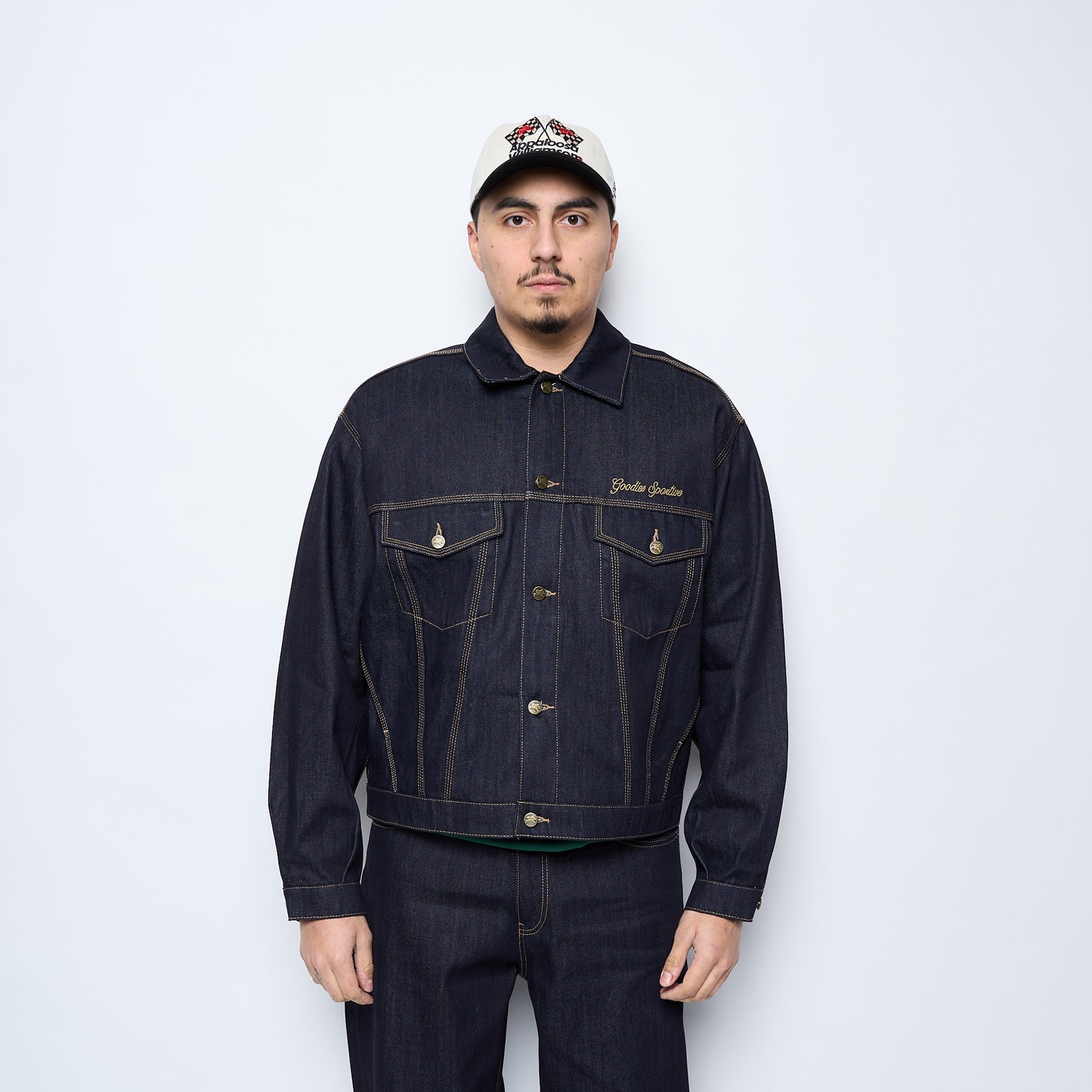 Goodies Sportive - Raw Denim Trucker Jacket (Denim Blue)