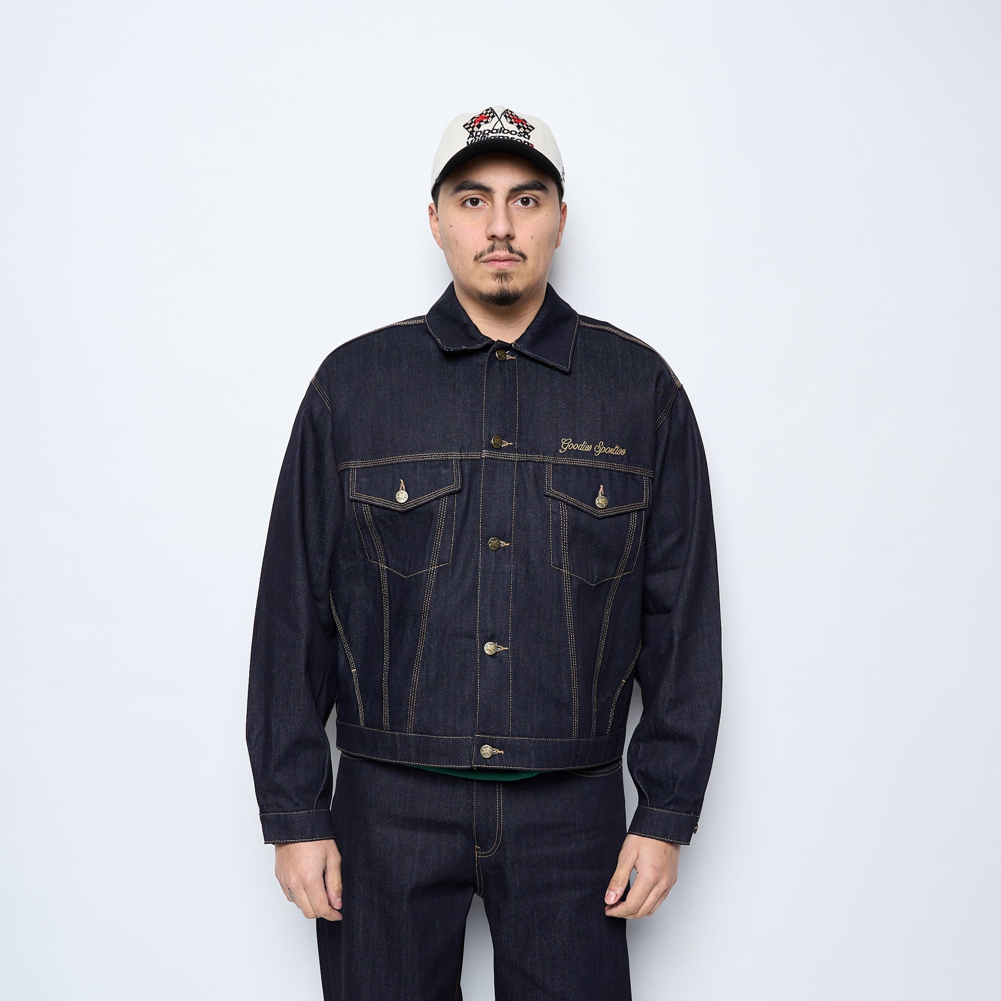 Goodies Sportive - Raw Denim Trucker Jacket (Denim Blue)