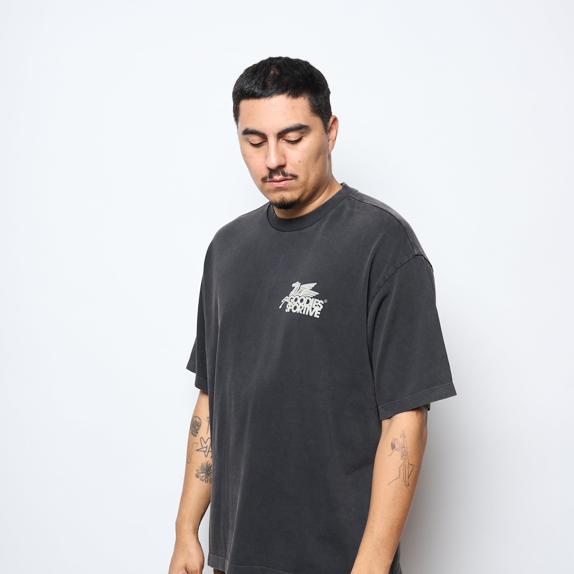 Goodies Sportive -Dusty Premium Pegasus T-shirt (Faded Black)