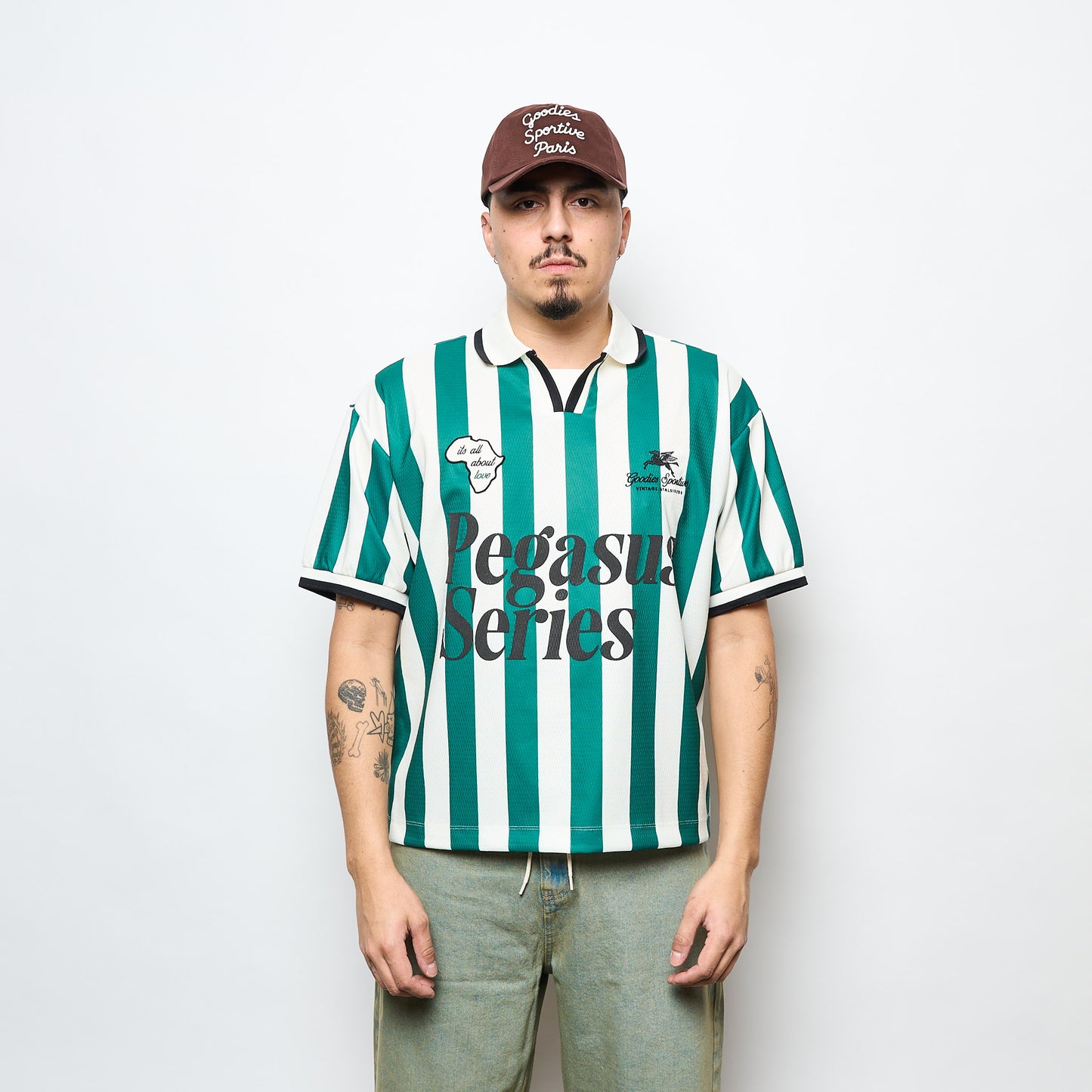 Goodies Sportive - About Love Football Tee (Green/Ecru)