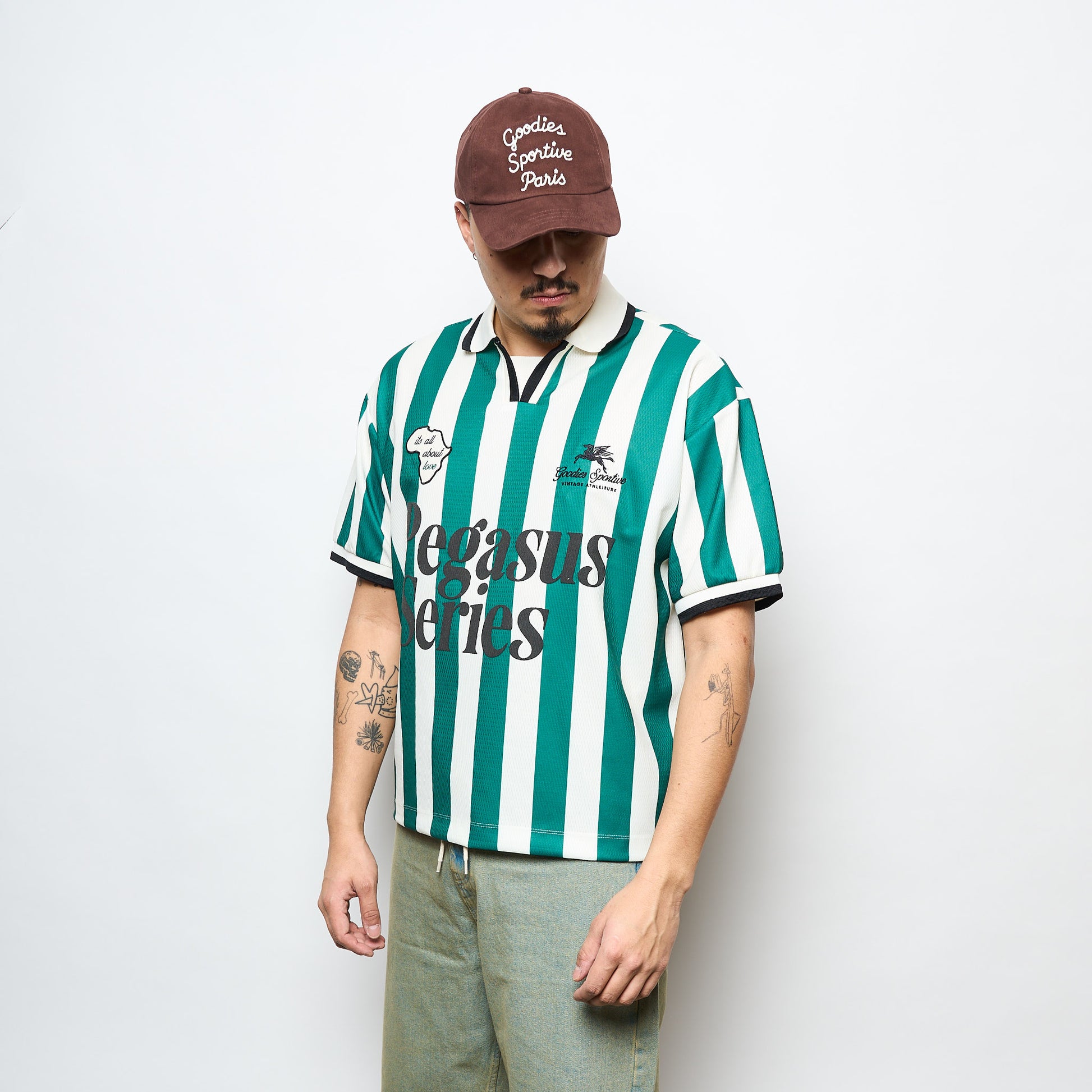 Goodies Sportive - About Love Football Tee (Green/Ecru)