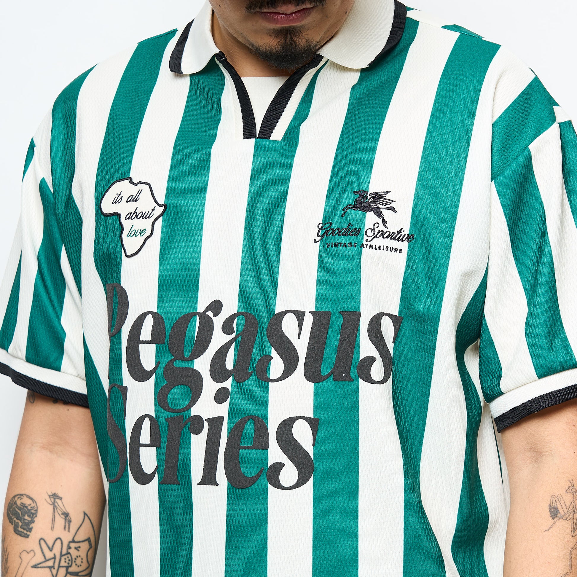 Goodies Sportive - About Love Football Tee (Green/Ecru)