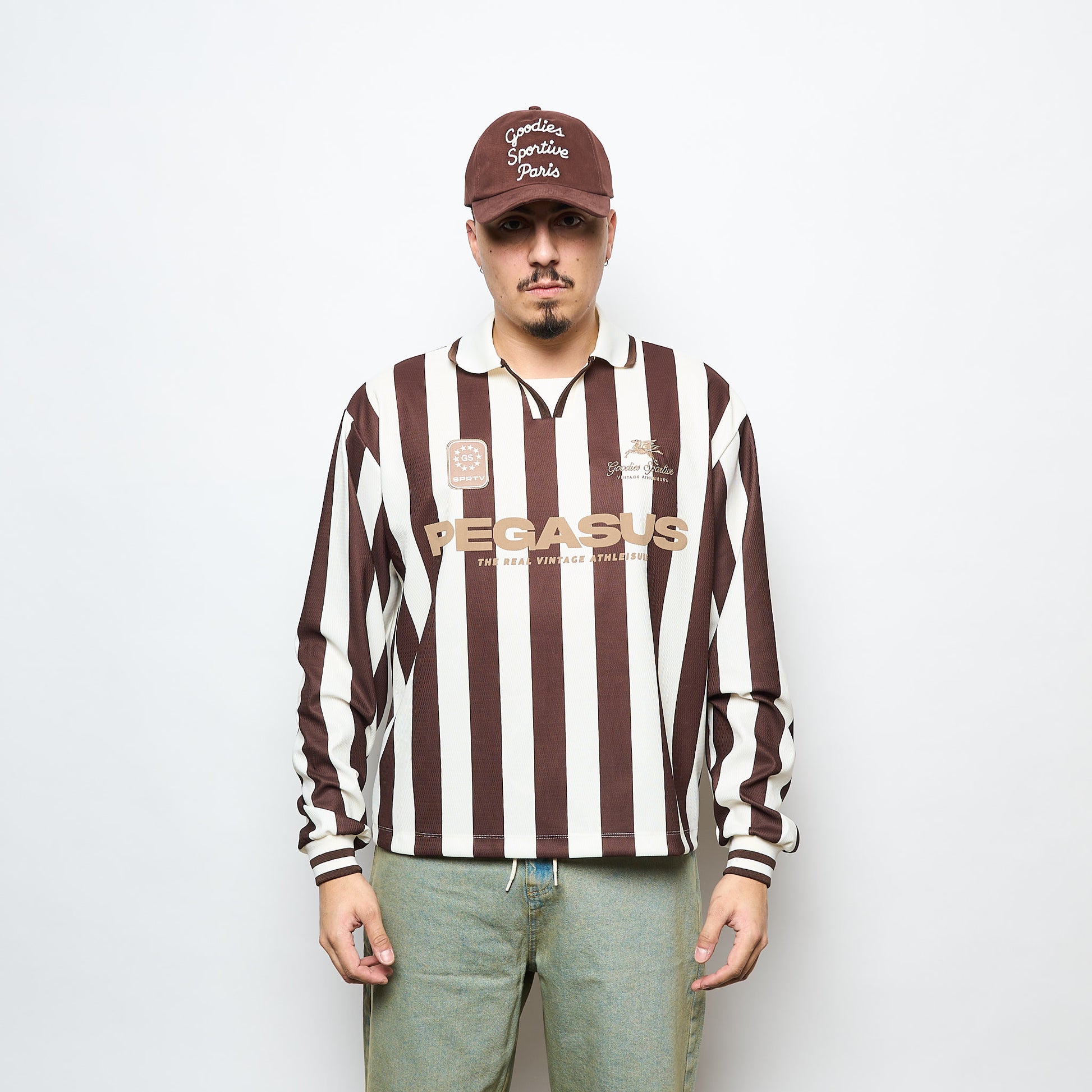 Goodies Sportive - Cocoa Vintage Football Tee (Brown)