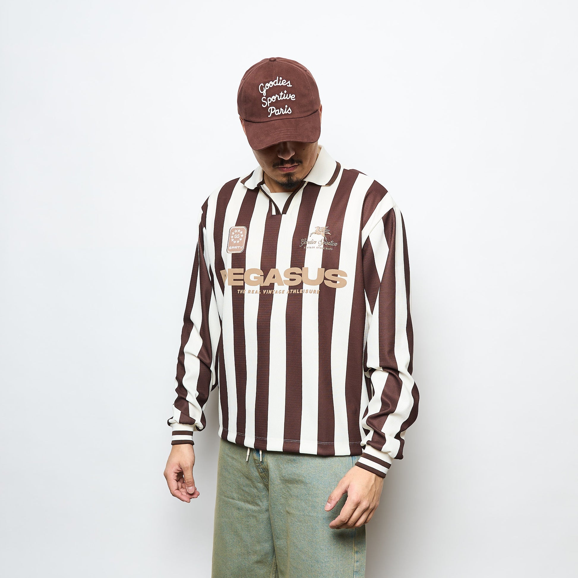 Goodies Sportive - Cocoa Vintage Football Tee (Brown)
