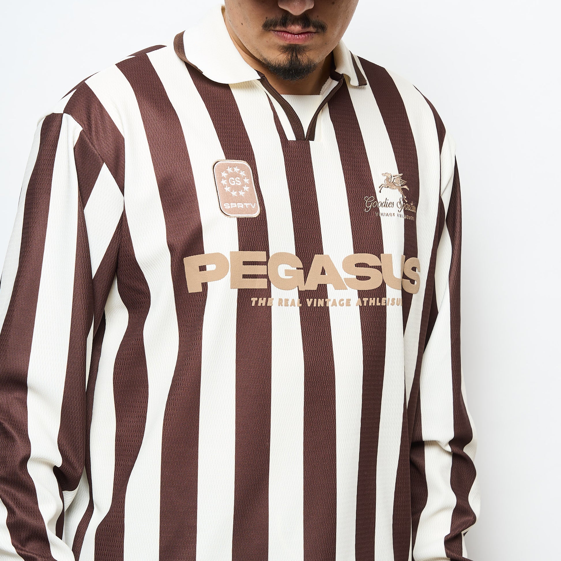 Goodies Sportive - Cocoa Vintage Football Tee (Brown)
