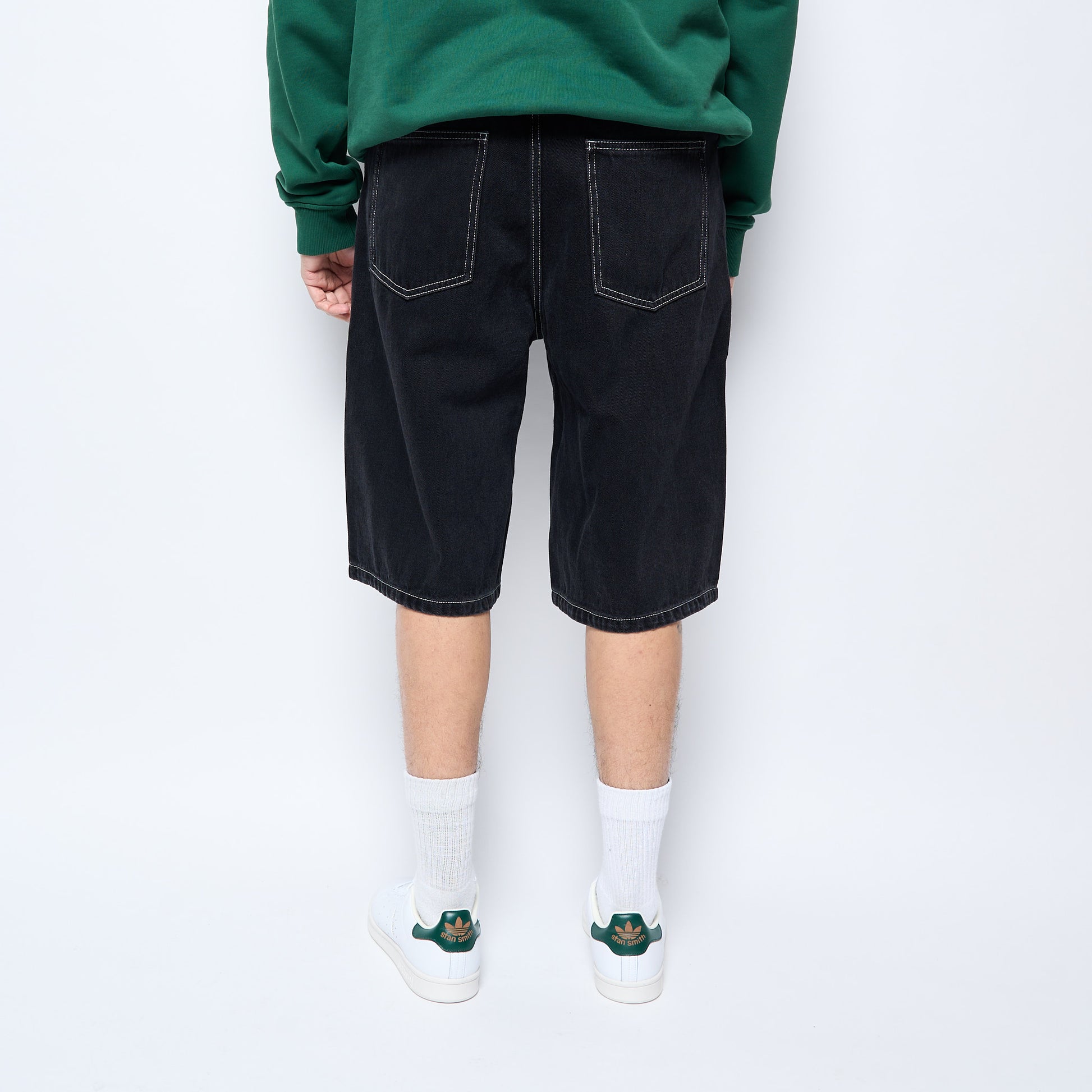 Goodies Sportive - Denim Contrast Thread Short (Black)