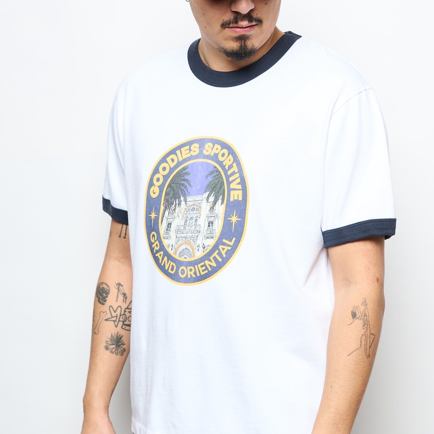 Goodies Sportive - Grand Oriental Ringer Tee (White)
