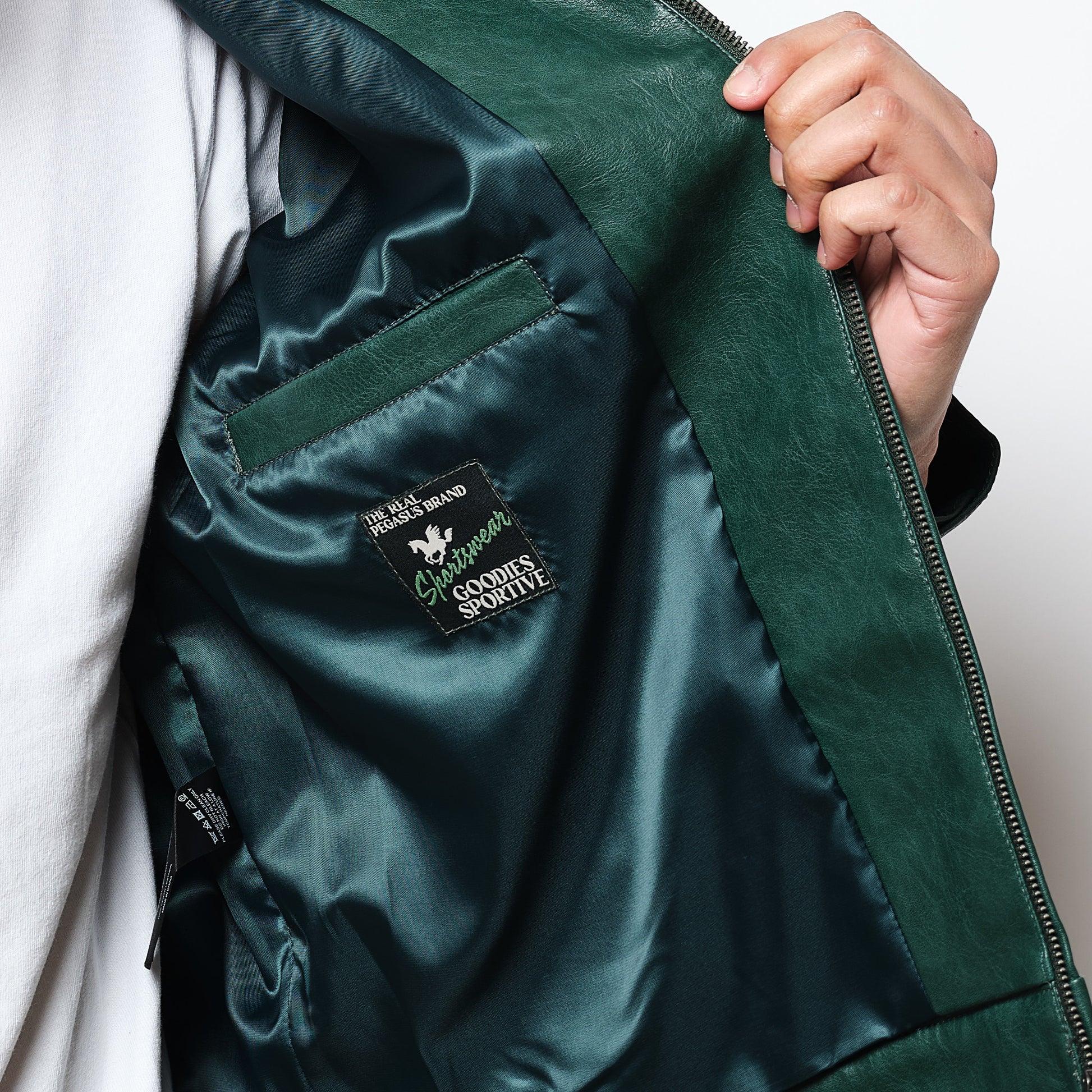 Goodies Sportive - Jasper Eco Leather Jacket (Green)