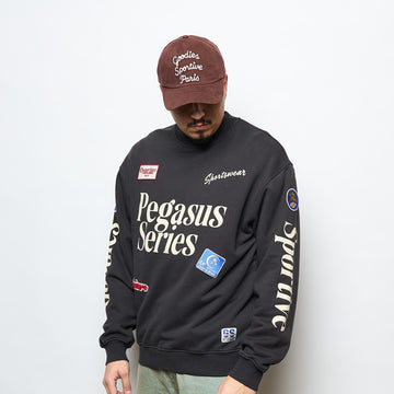 Goodies Sportive - Multipatches Premium Crewneck (Black)