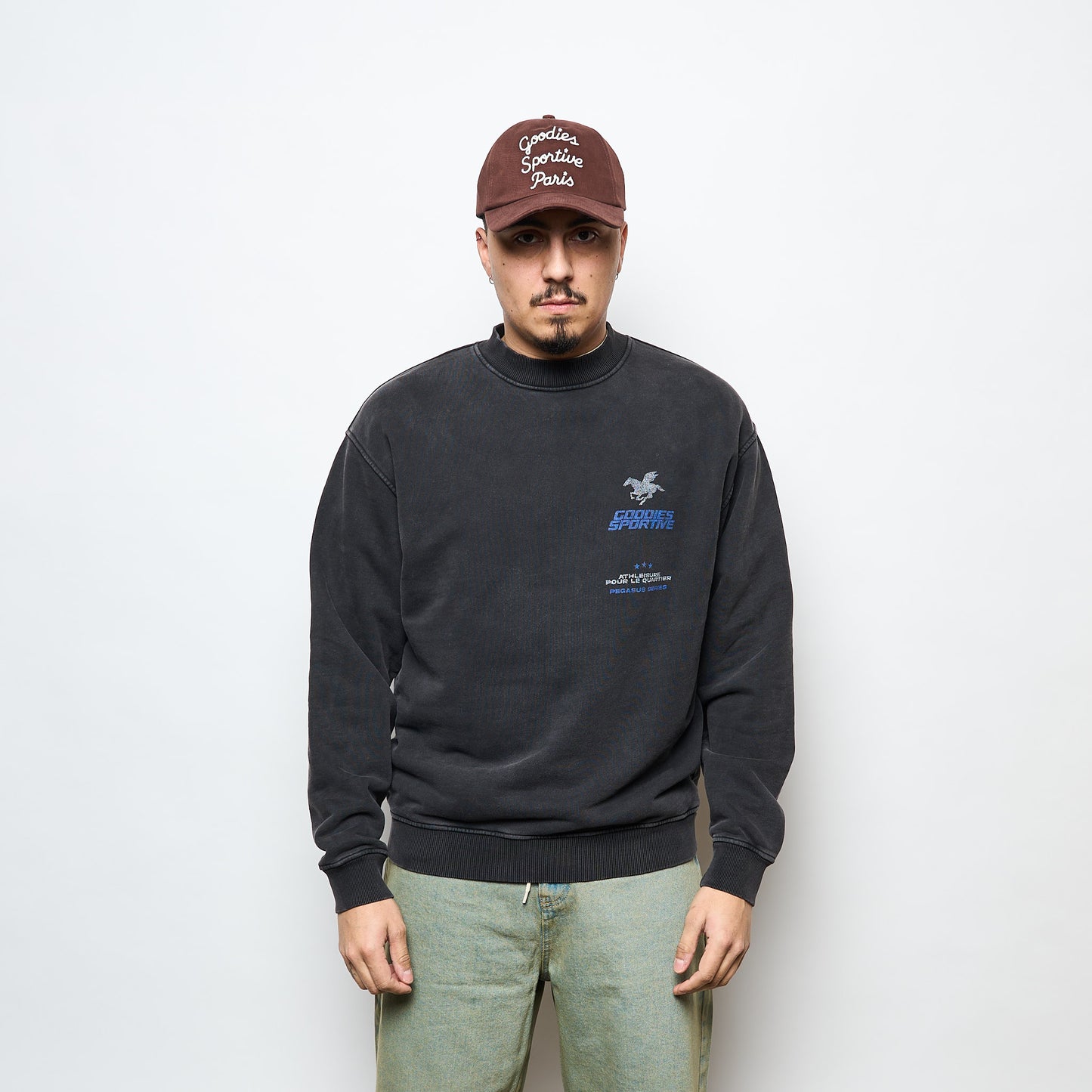 Goodies Sportive - Pegasus Series Fadeout Crewneck (Black)