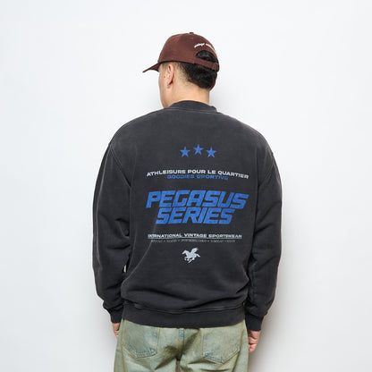 Goodies Sportive - Pegasus Series Fadeout Crewneck (Black)