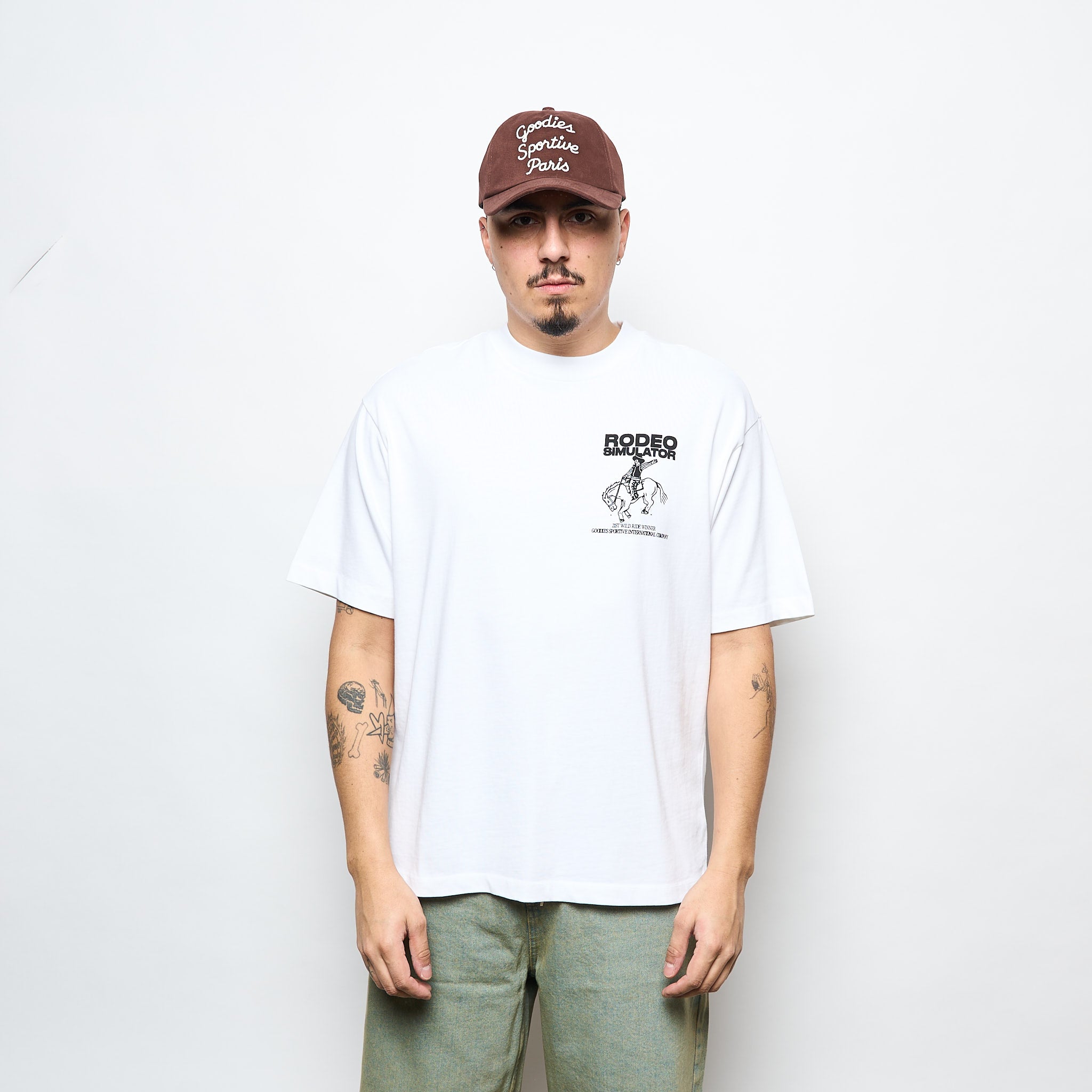 Goodies Sportive - Rodeo Simulator Tee (White) – MILK STORE